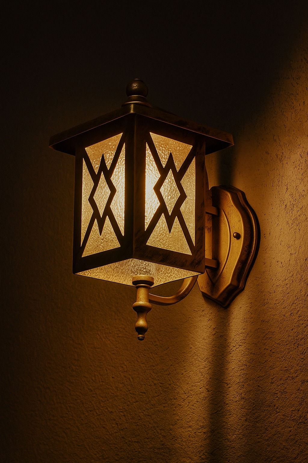 კედლის ლამპიონი  10-14 BK (ოქროსფერი) 16,5სმX16.5სმX20სმ